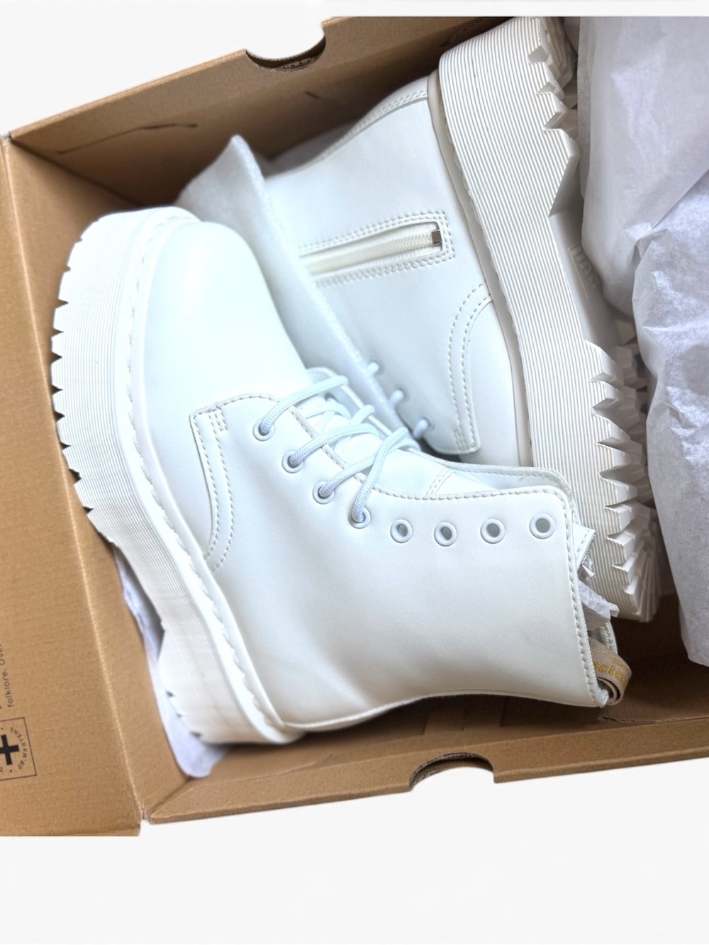 Dr. Martens Vegan Jadon Mono II White - Picture 11 of 13